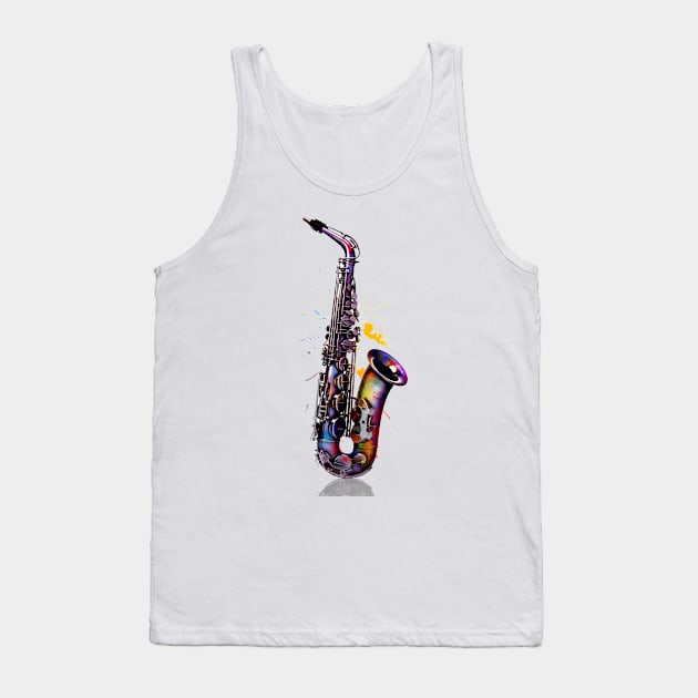 Saxophone Tank Top by Urban Archeology Shop Gallery